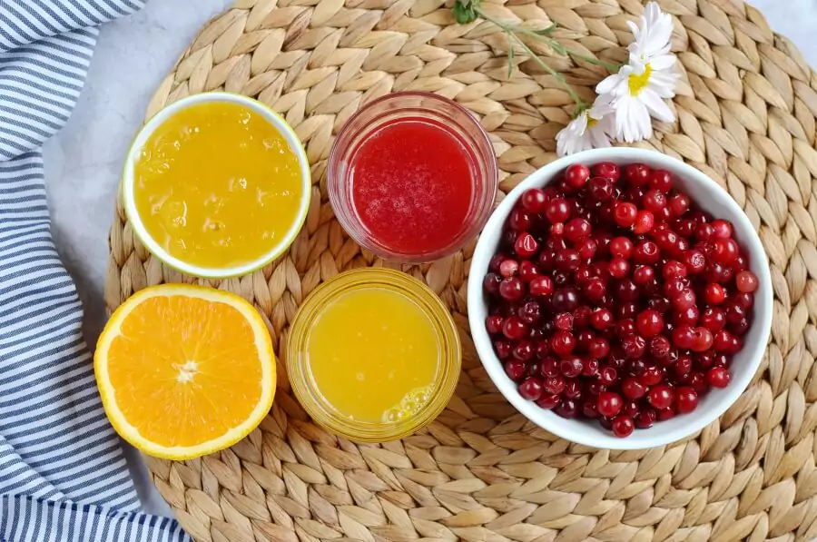 Ingredients for Cranberry Sauce for Thanksgiving