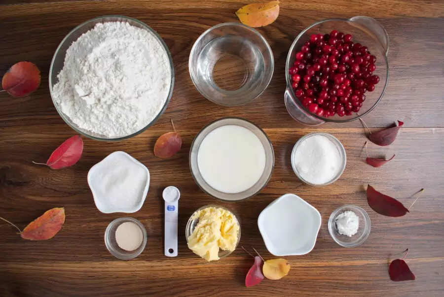 Ingredients for Cranberry Swirl Bread