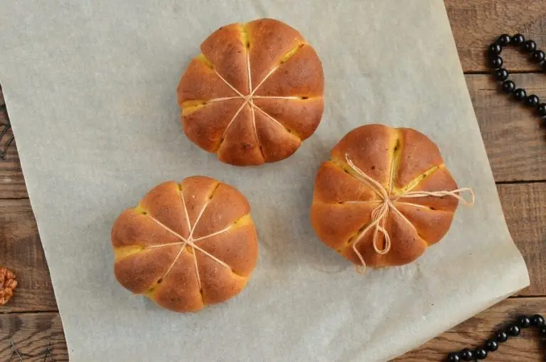 Step 8 - Cream Cheese Stuffed Pumpkin Dinner Rolls