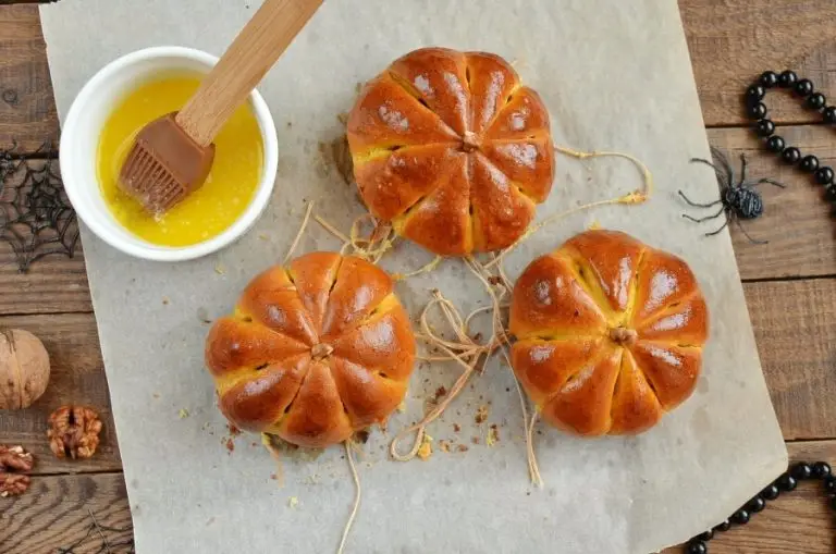 Step 9 - Cream Cheese Stuffed Pumpkin Dinner Rolls