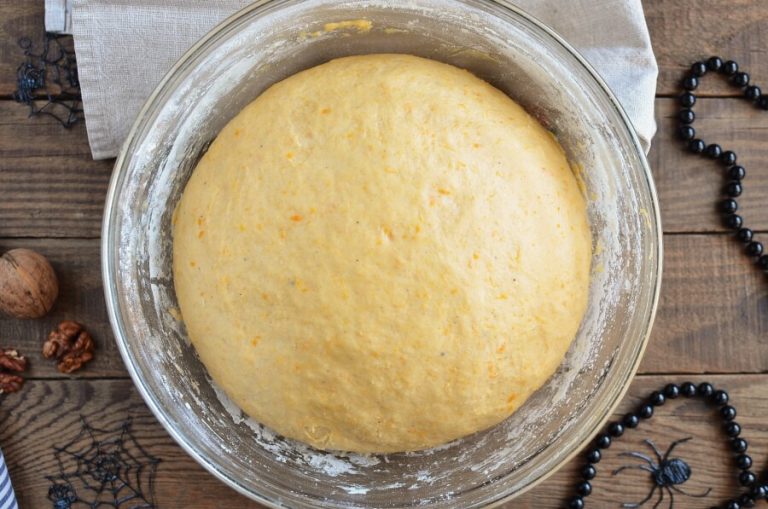 Step 4 - Cream Cheese Stuffed Pumpkin Dinner Rolls