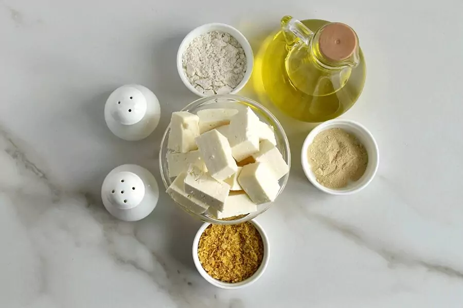 Ingredients for Easy Vegan Crispy Fried Tofu