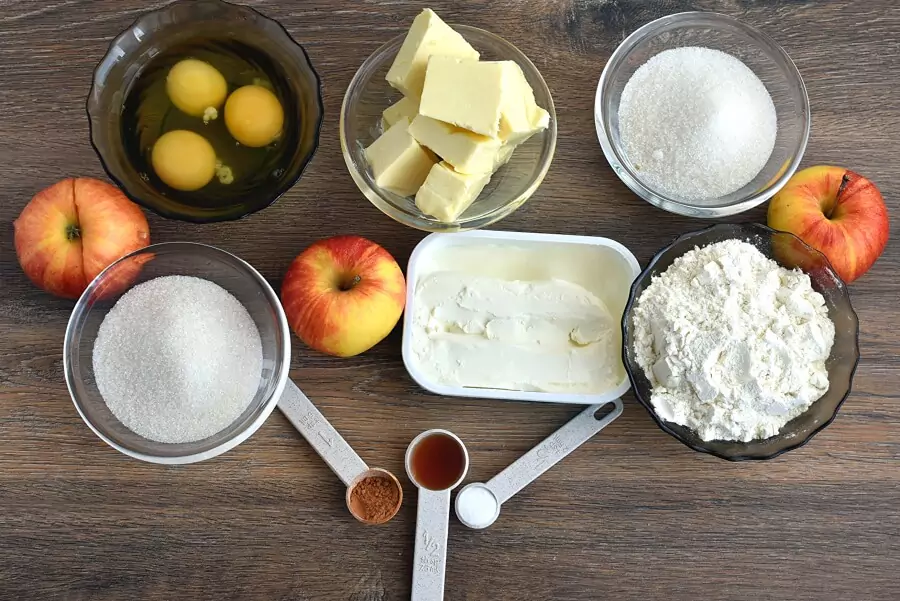 Ingredients for French Apple Cake