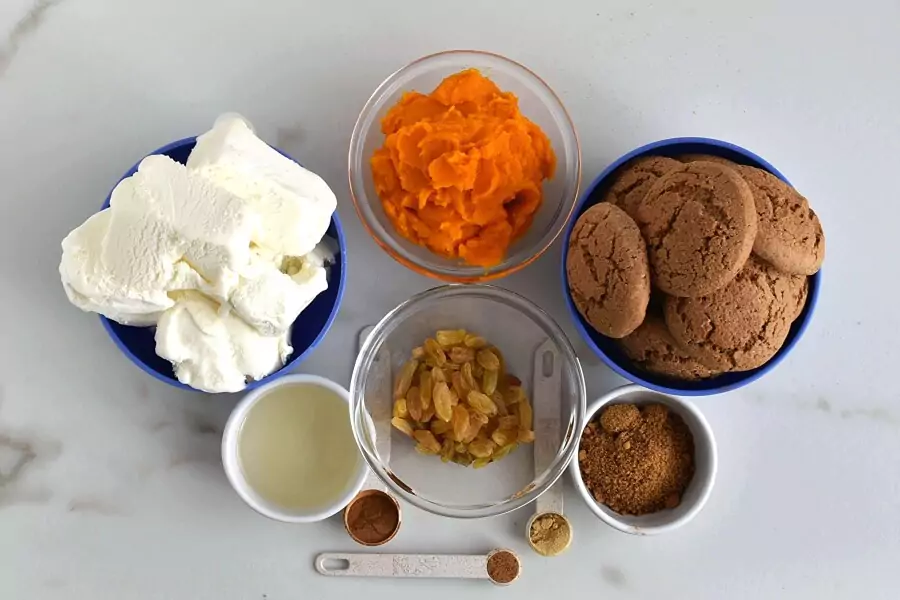 Ingredients for Frozen Pumpkin Mousse Pie