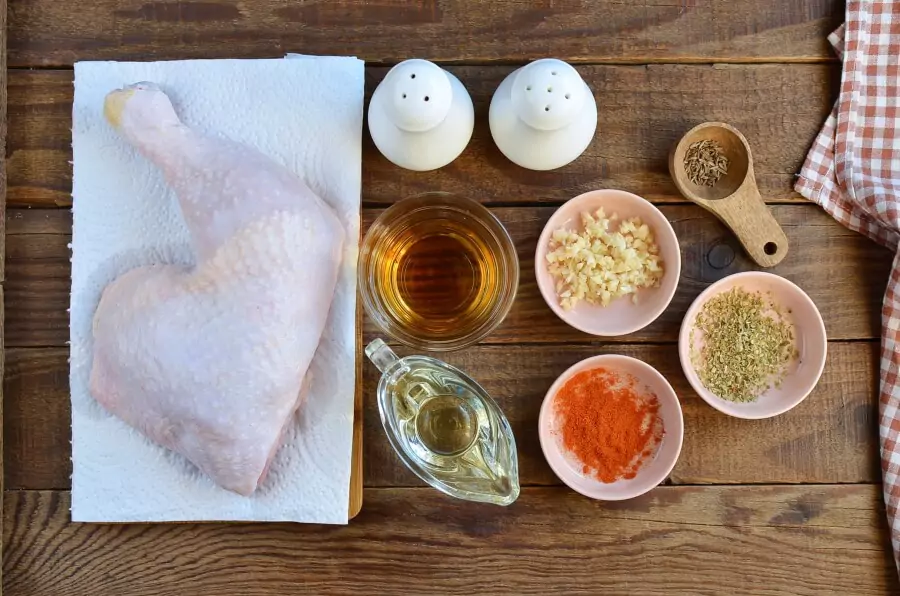 Ingredients for Garlic Roasted Chicken Leg Quarters