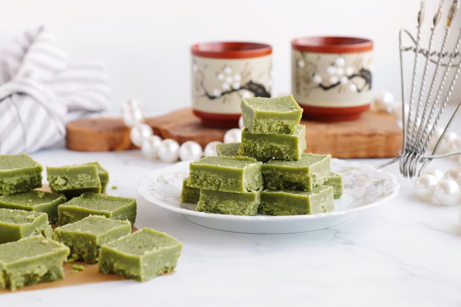 Green Tea Fudge Recipe-Green Tea Matcha Fudge-Vegan Green Tea Fudge