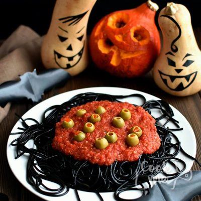 Halloween Spaghetti Recipe-How To Make Winter Halloween Spaghetti-Delicious Halloween Spaghetti