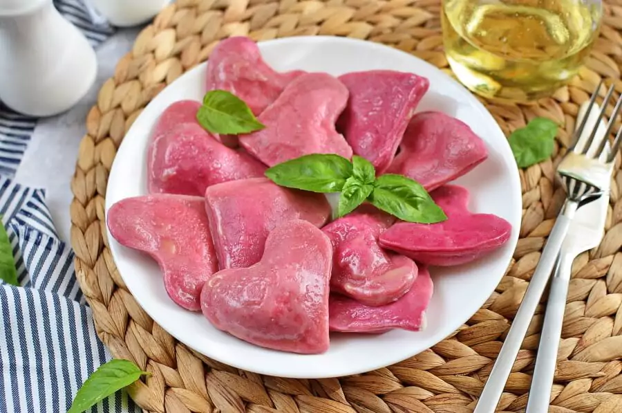 Heart Beet Ravioli