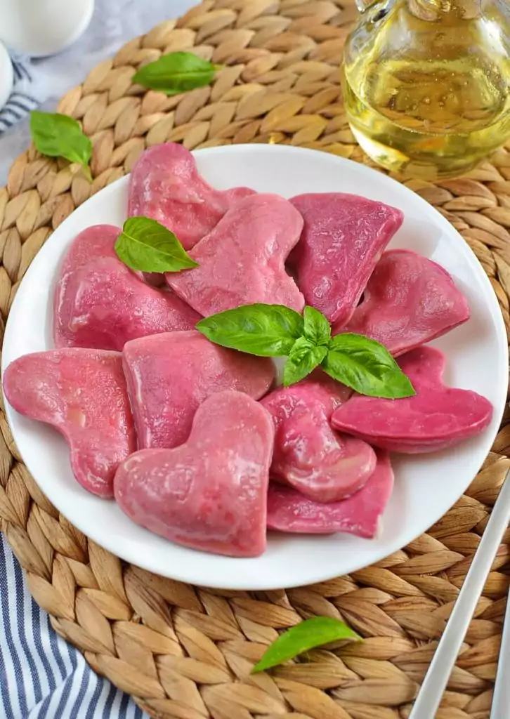 Heart Beet Ravioli