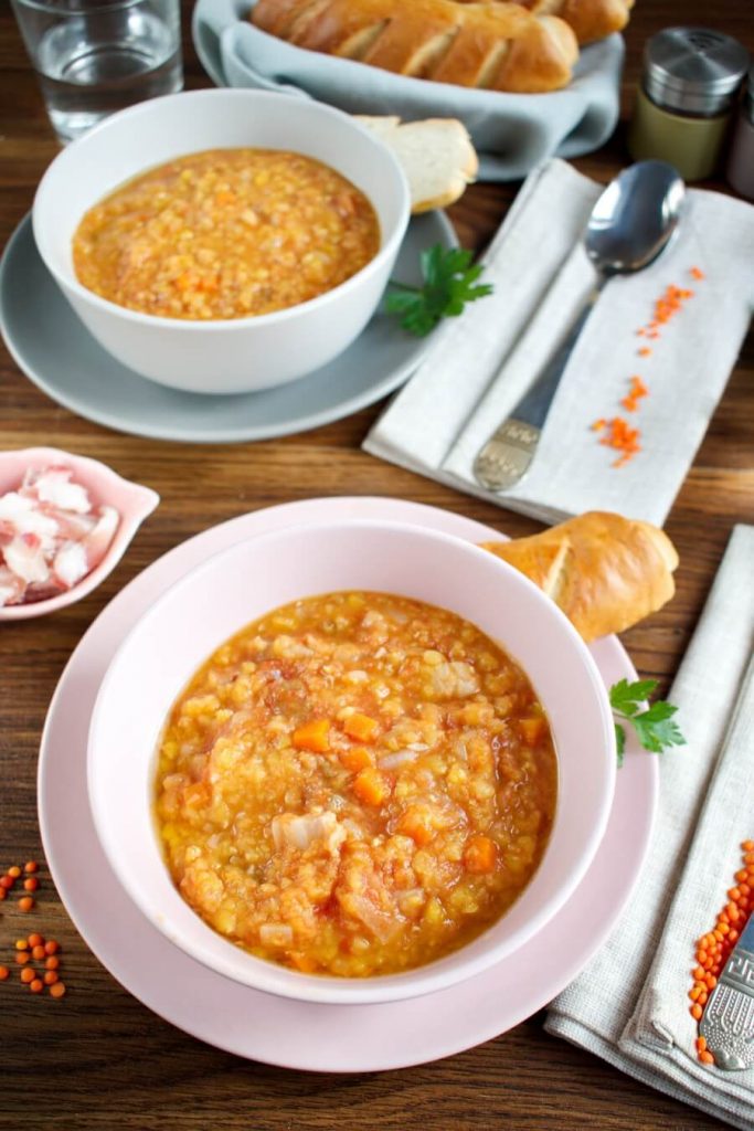Lentil Soup with Salt Pork