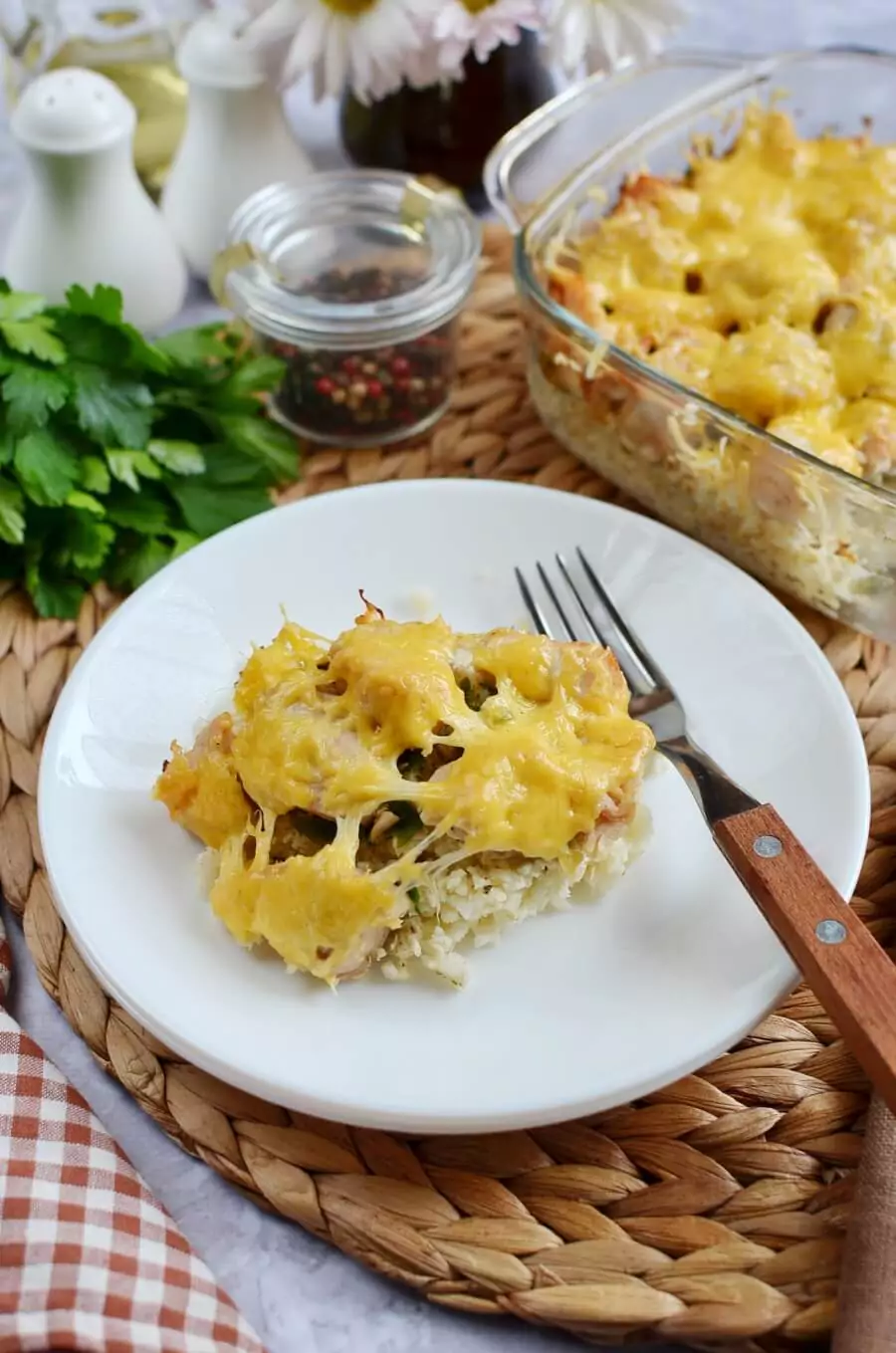Low Carb Chicken and Cauliflower Casserole