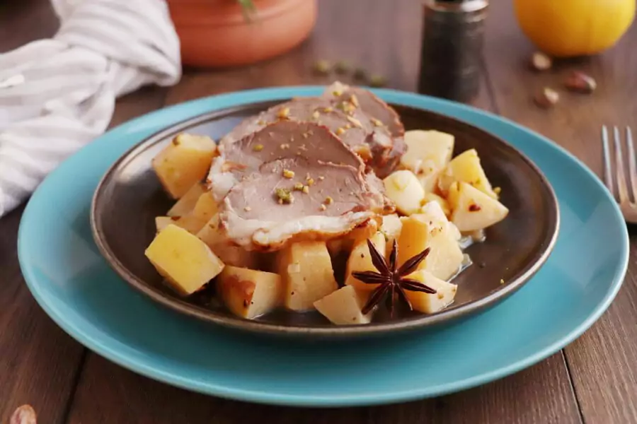Mediterranean Lamb with Spiced Quince