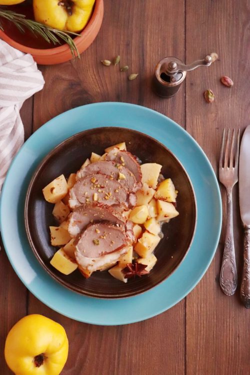 Mediterranean Lamb with Spiced Quince
