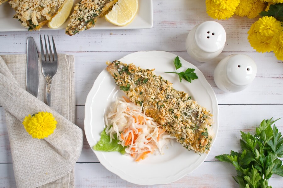 Panko Crusted Oven Fried Haddock Recipe-Baked Panko-Crusted Fish Fillets- Easy Panko Crusted Oven Fried Haddock