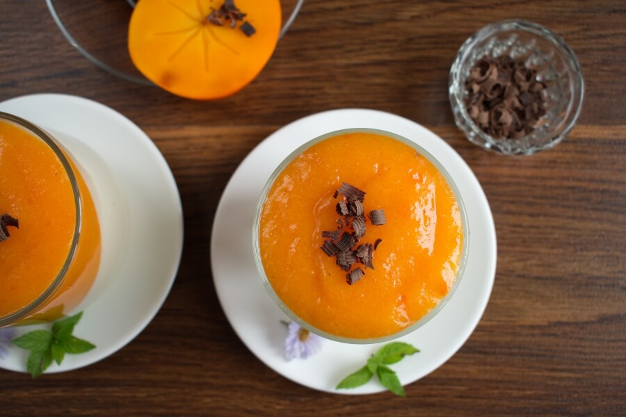 How to serve Persimmon Panna Cotta
