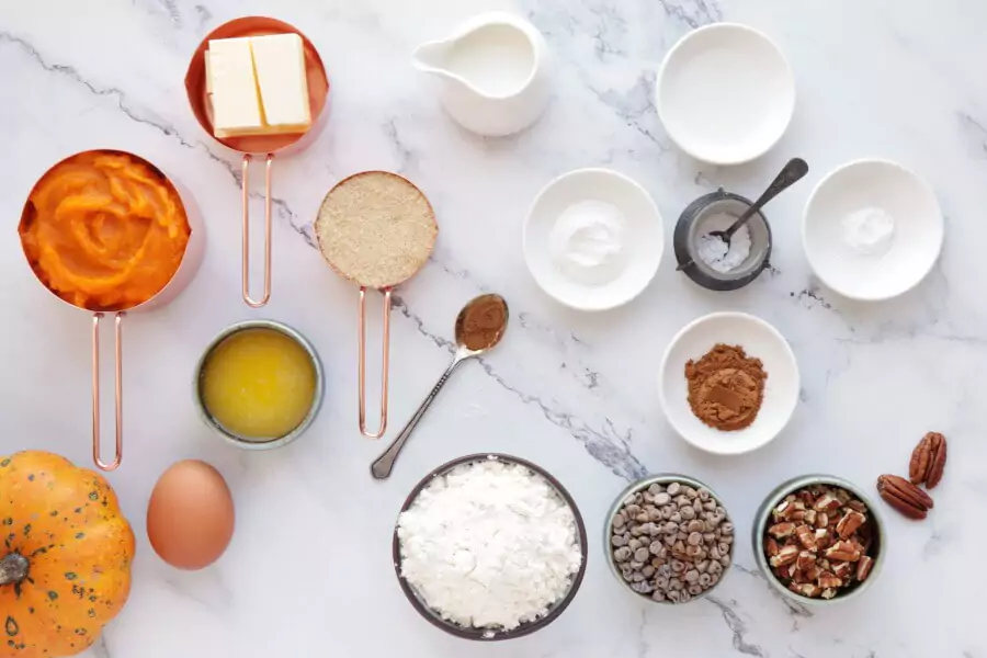 Ingredients for Pumpkin Pecan Scones with Brown Sugar Streusel