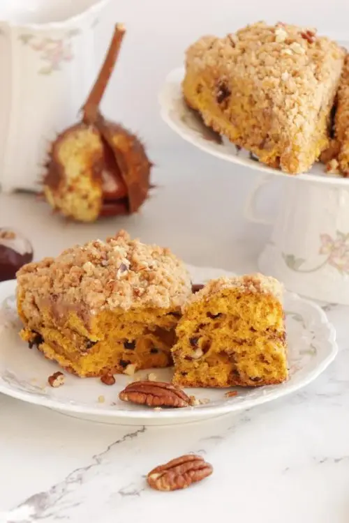 Pumpkin Pecan Scones with Brown Sugar Streusel