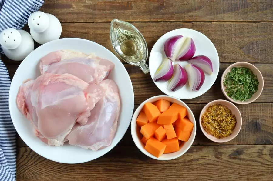 Ingredients for Low Carb Roast Chicken & Sweet Potatoes