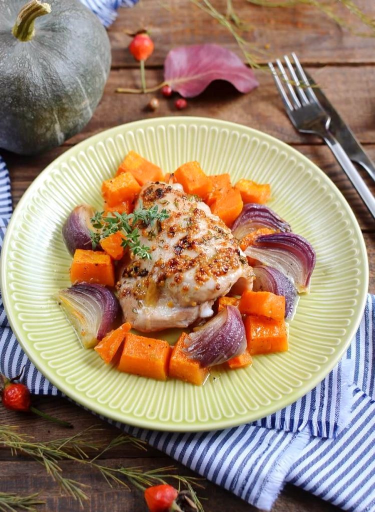 Low Carb Roast Chicken & Sweet Potatoes