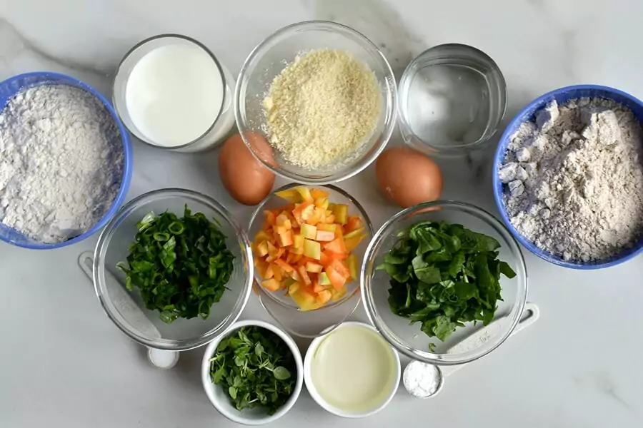 Ingredients for Savory Veggie Waffles