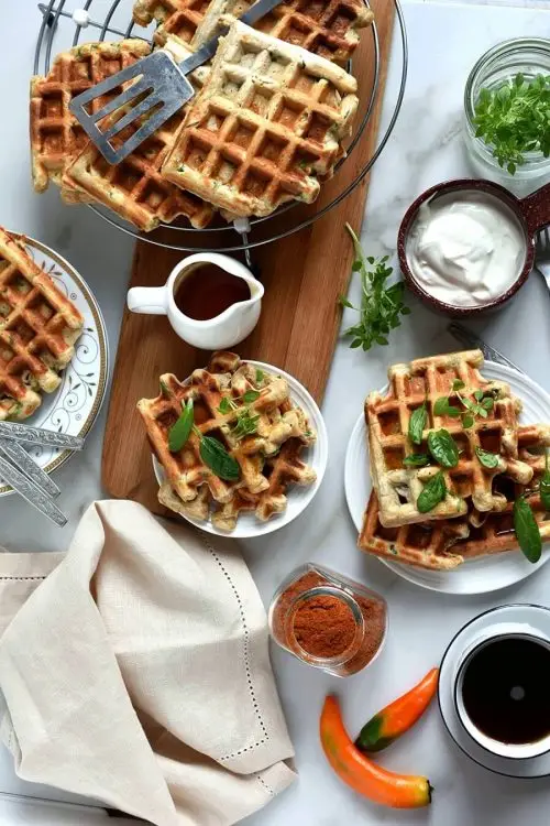 Savory Veggie Waffles