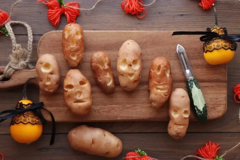 Step 2 - Shrunken Potato Heads with Slime Dip
