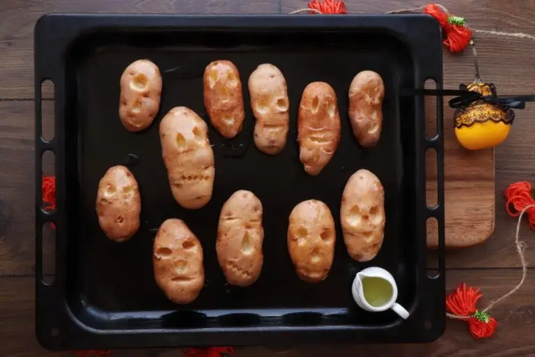 Step 3 - Shrunken Potato Heads with Slime Dip