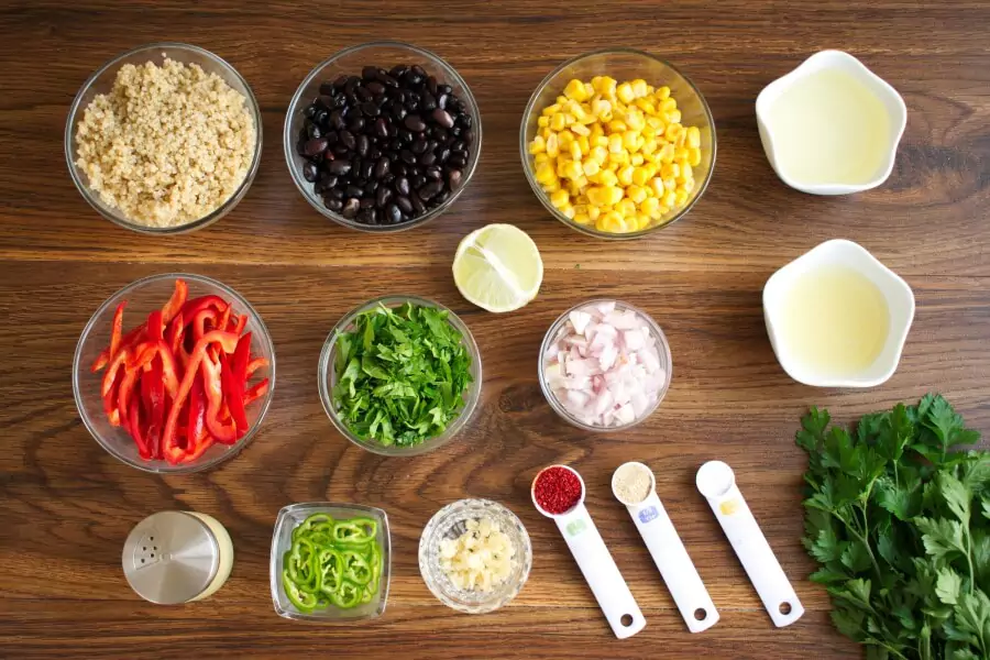 Ingredients for Southwest Quinoa Salad