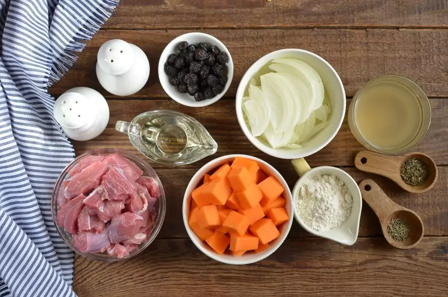 Ingredients for Sweet & Savory Beef Stew