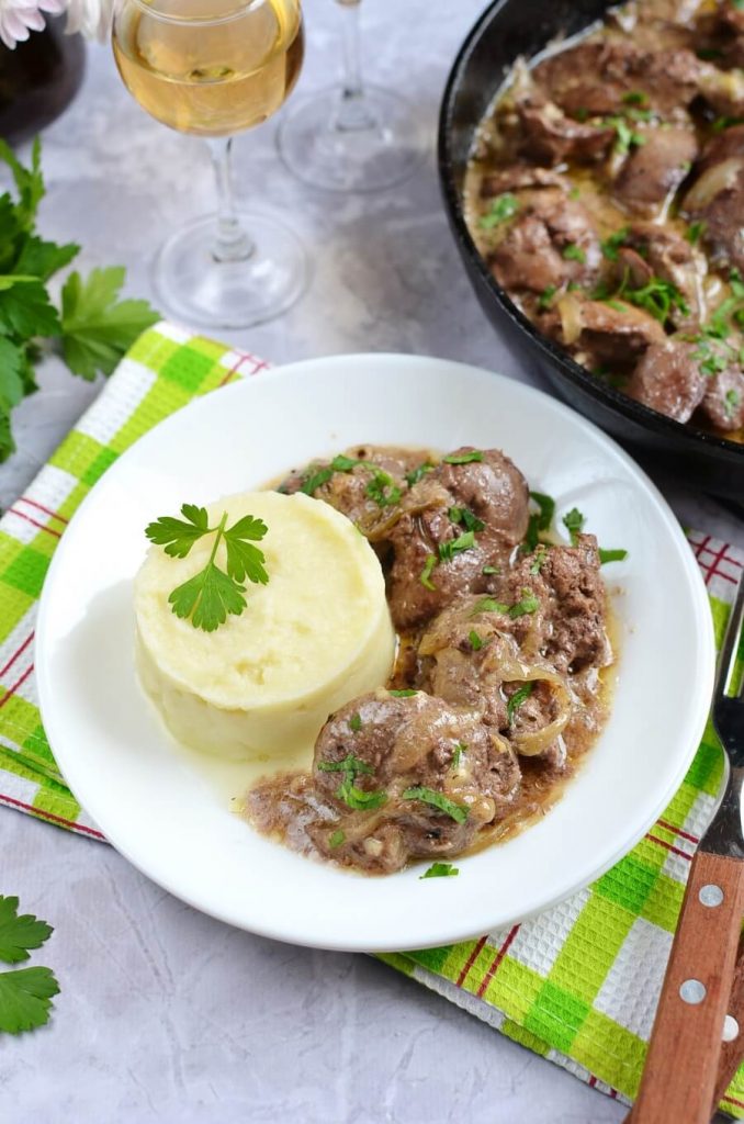 Nutritious and delicious sauteed livers