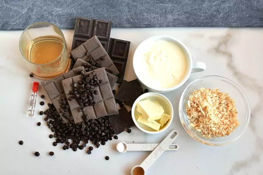 Ingredients for Almond-Rum Chocolate Truffles
