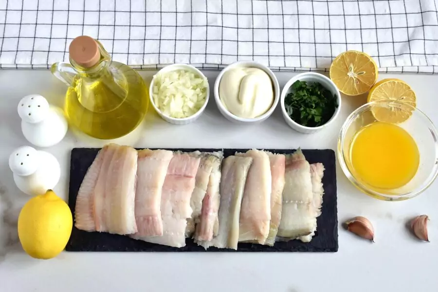 Ingredients for Baked Flounder with Lemon and Butter