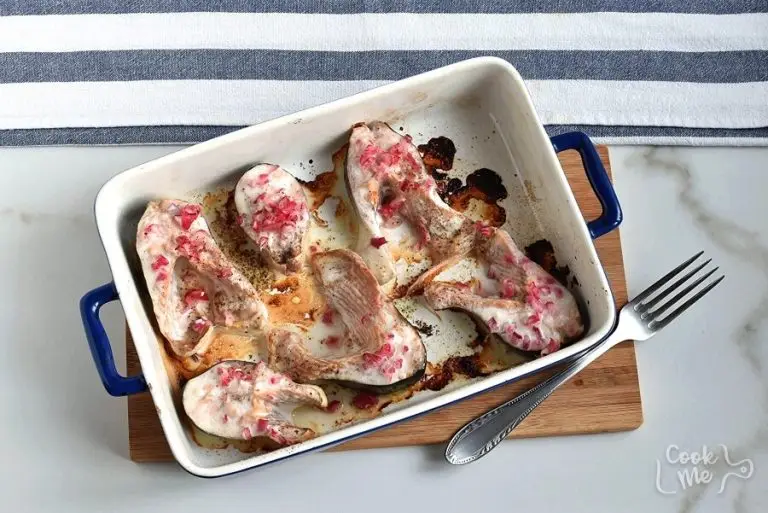 Step 4 - Baked Salmon Steaks with Sour Cream and Dill