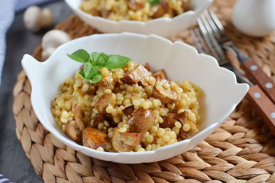 Balsamic Couscous and Mushroom Salad