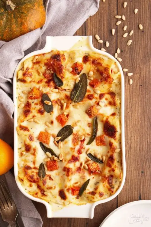 Butternut Squash and Sundried Tomato White Lasagna