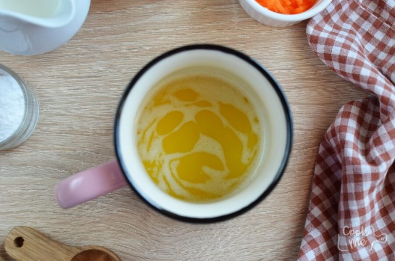 Step 1 - Carrot Mug Cake with Cream Cheese Frosting
