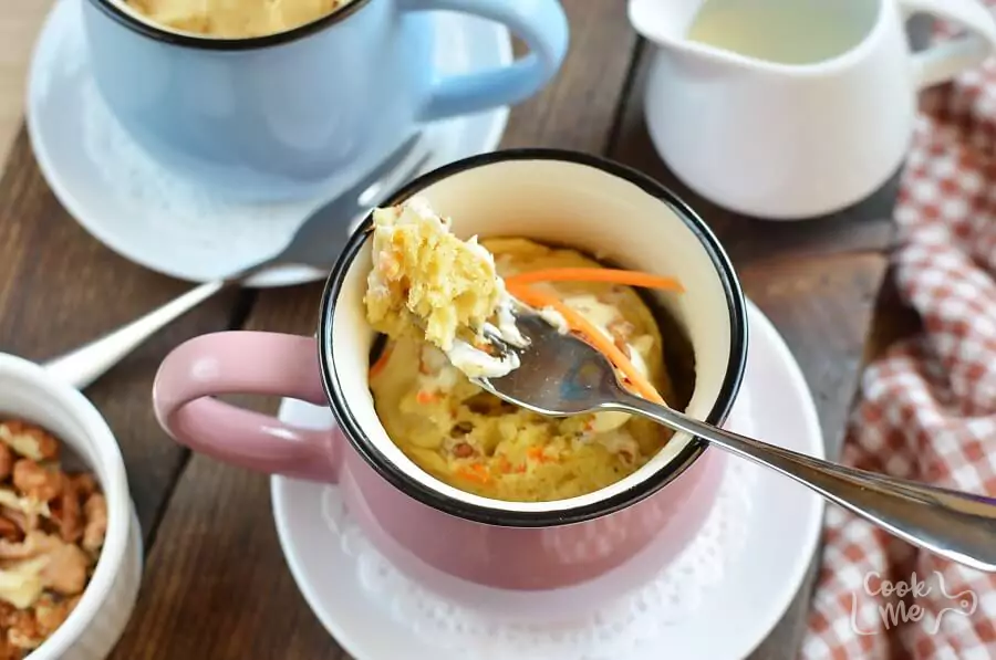 Carrot Mug Cake with Cream Cheese Frosting