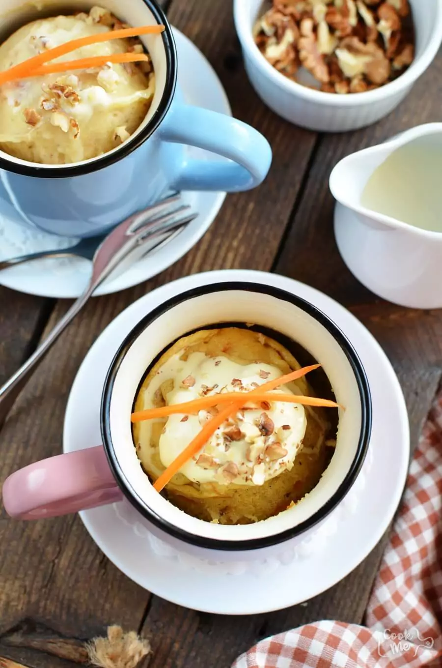 Carrot Mug Cake with Cream Cheese Frosting