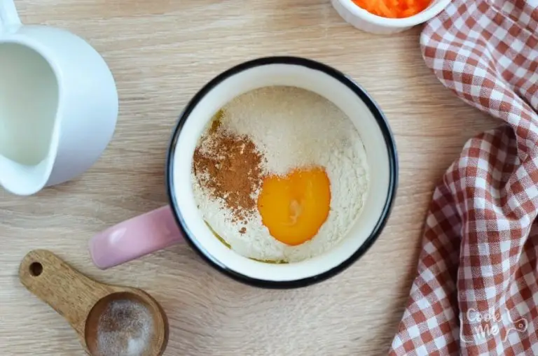 Step 2 - Carrot Mug Cake with Cream Cheese Frosting