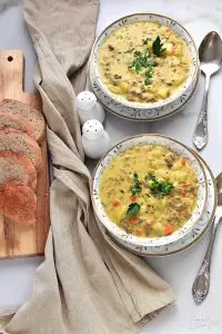 Cheesy Ground Beef Soup