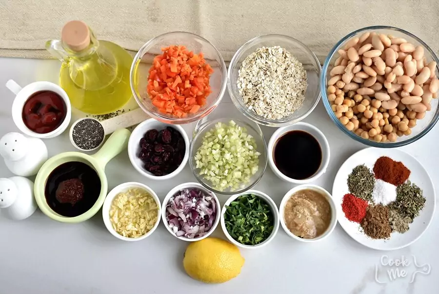 Ingredients for Chickpea Veggie Loaf