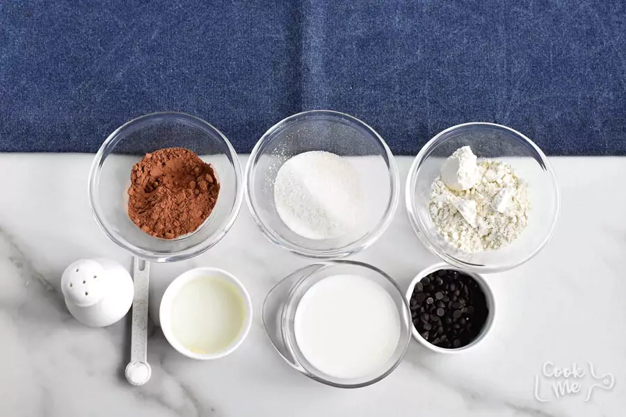 Ingredients for Chocolate Cake in a Mug