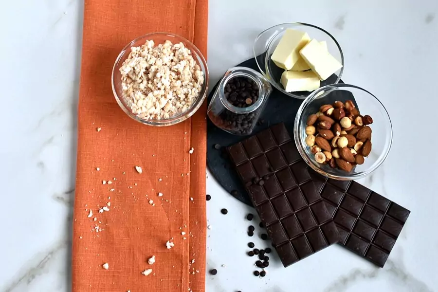 Ingredients for Chocolate Turron for Christmas