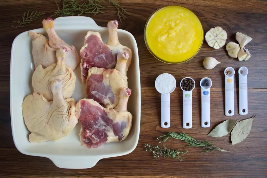 Ingredients for Confit Duck