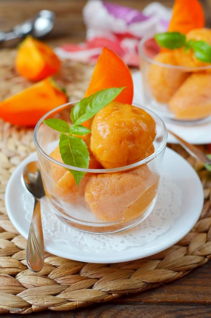 Smooth Persimmon Sorbet