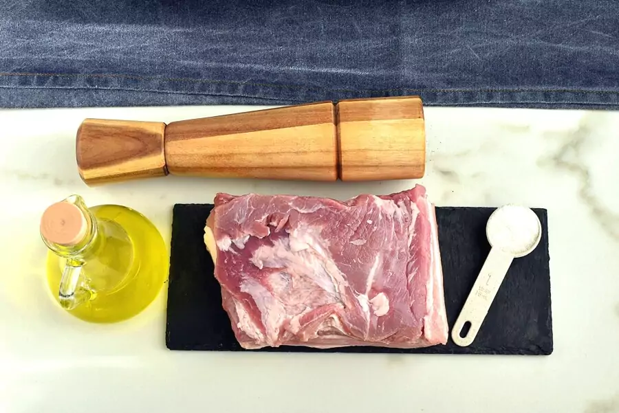 Ingredients for Low Carb Crispy Slow-Roasted Pork Belly