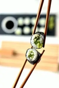 Cucumber and Avocado Sushi
