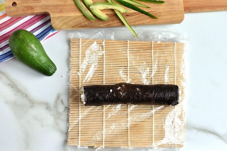 Step 6 - Cucumber and Avocado Sushi