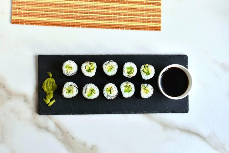 Step 8 - Cucumber and Avocado Sushi