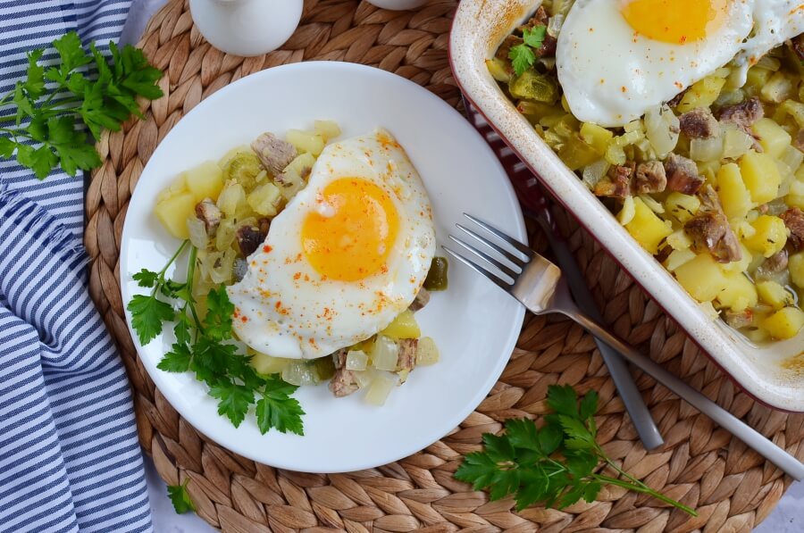 Baked Beef Hash with Potatoes